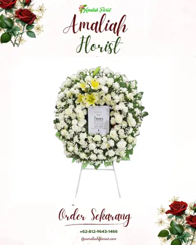 Krans Bunga Duka Cita di Sidoarjo Kota